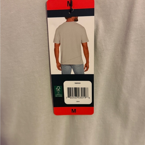 GAP Men's Light Gray Short Sleeve Henley - Picture 4 of 6